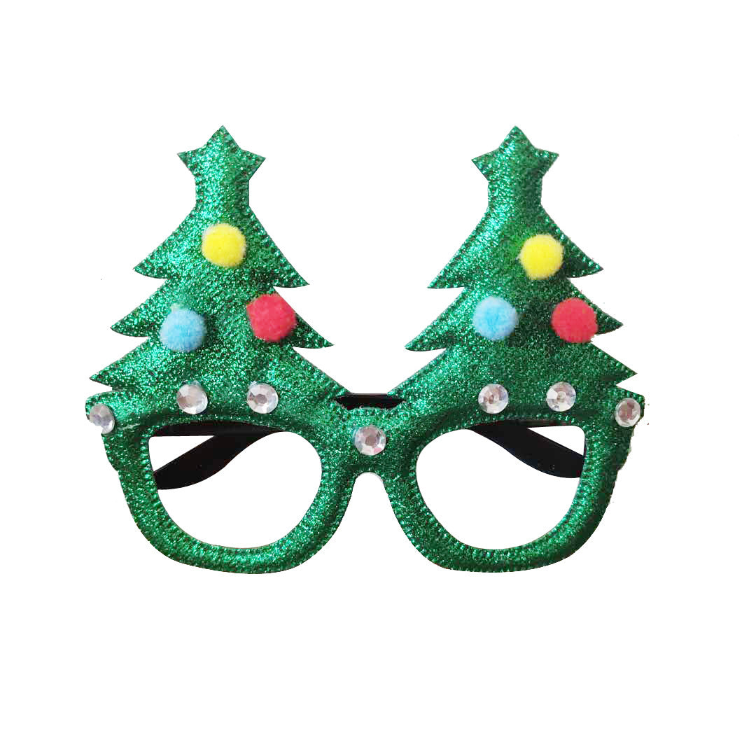 Wholesale Christmas Party Cartoon Santa Claus Snowman Glasses Non Woven Earrings