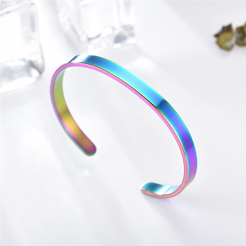 Wholesale Type C Open Stainless Steel Titanium Steel Bracelet