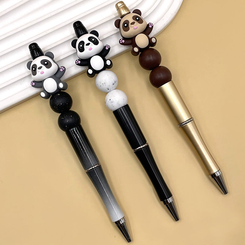 Wholesale 20pcs 3D Stereoscopic Dropper Silicone Panda Food Grade Bead Beads