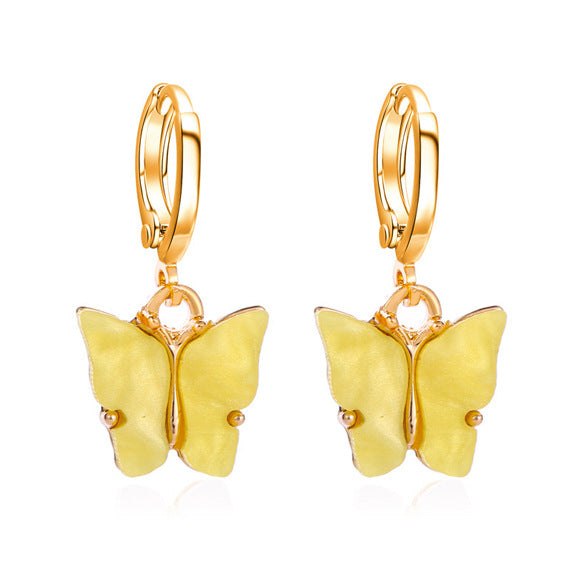 Wholesale Colorful Acrylic Butterfly Earrings
