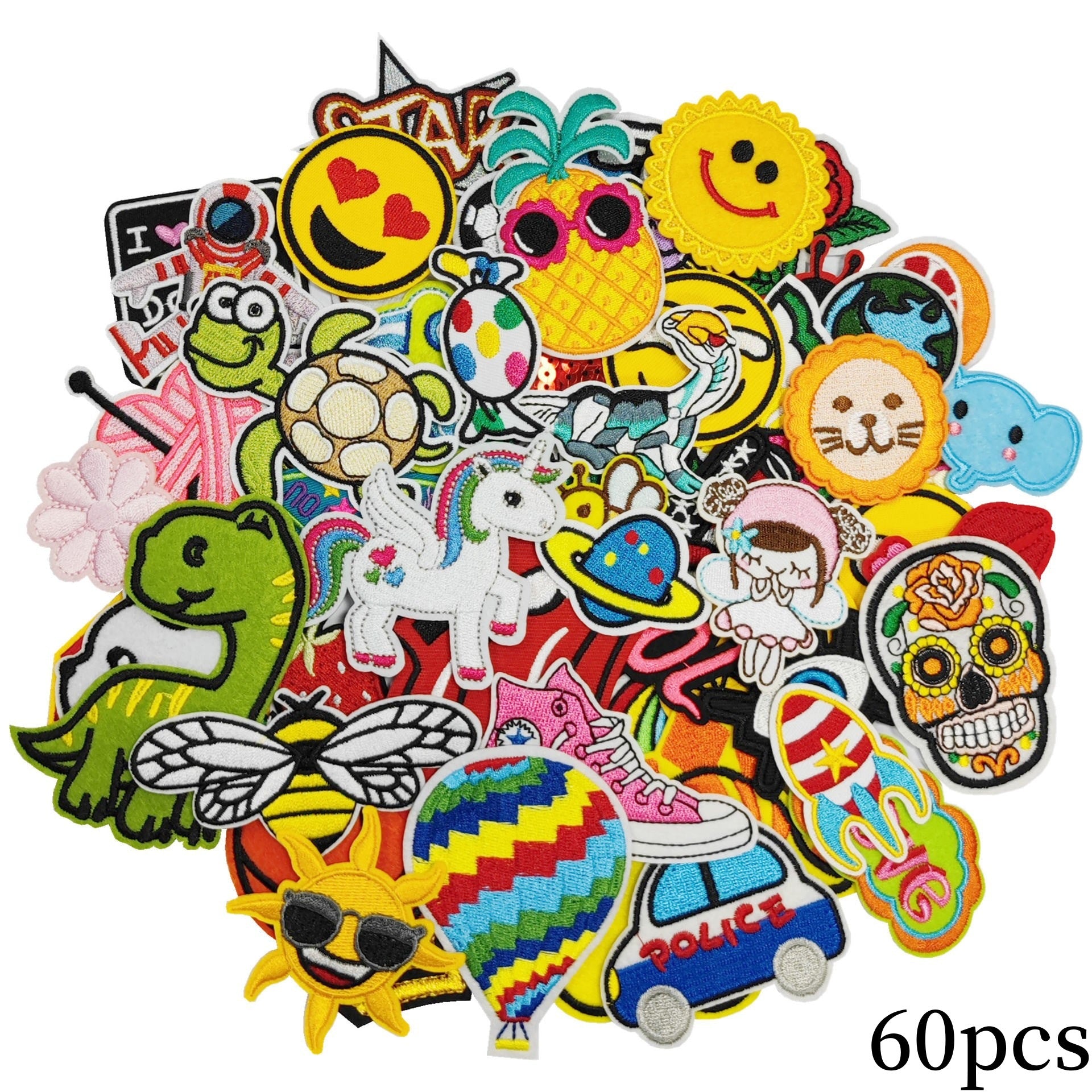 Wholesale Animal smiley face cloth embroidery patch