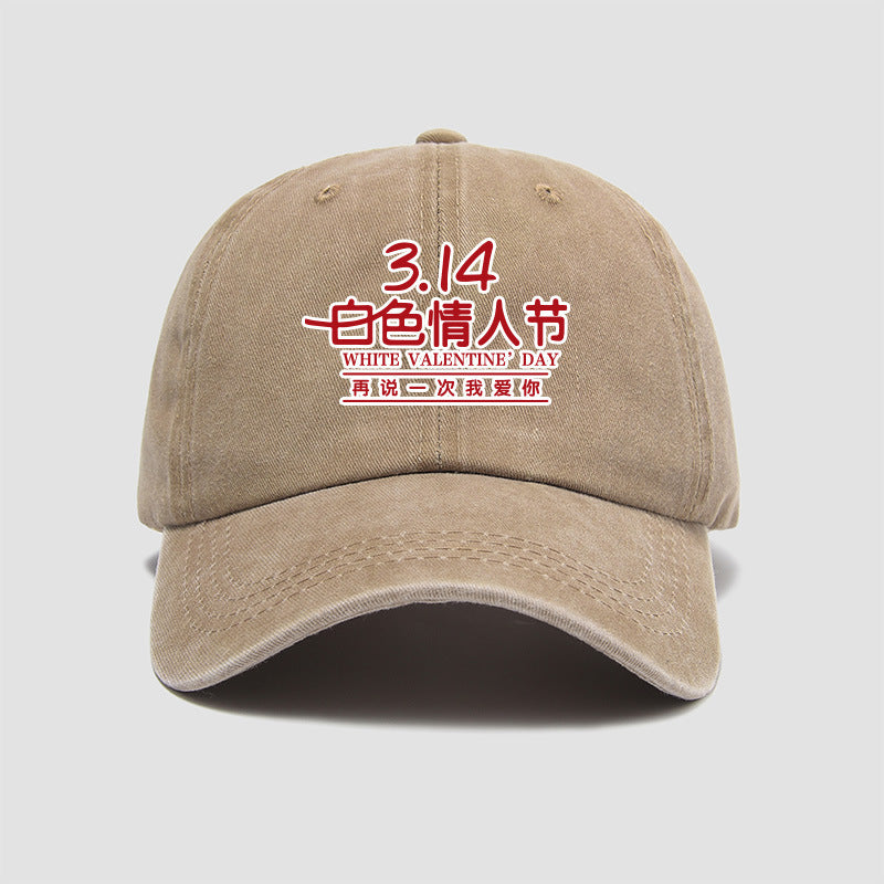 Wholesale March 14th White Day Say I Love You Again Hat Baseball Cap