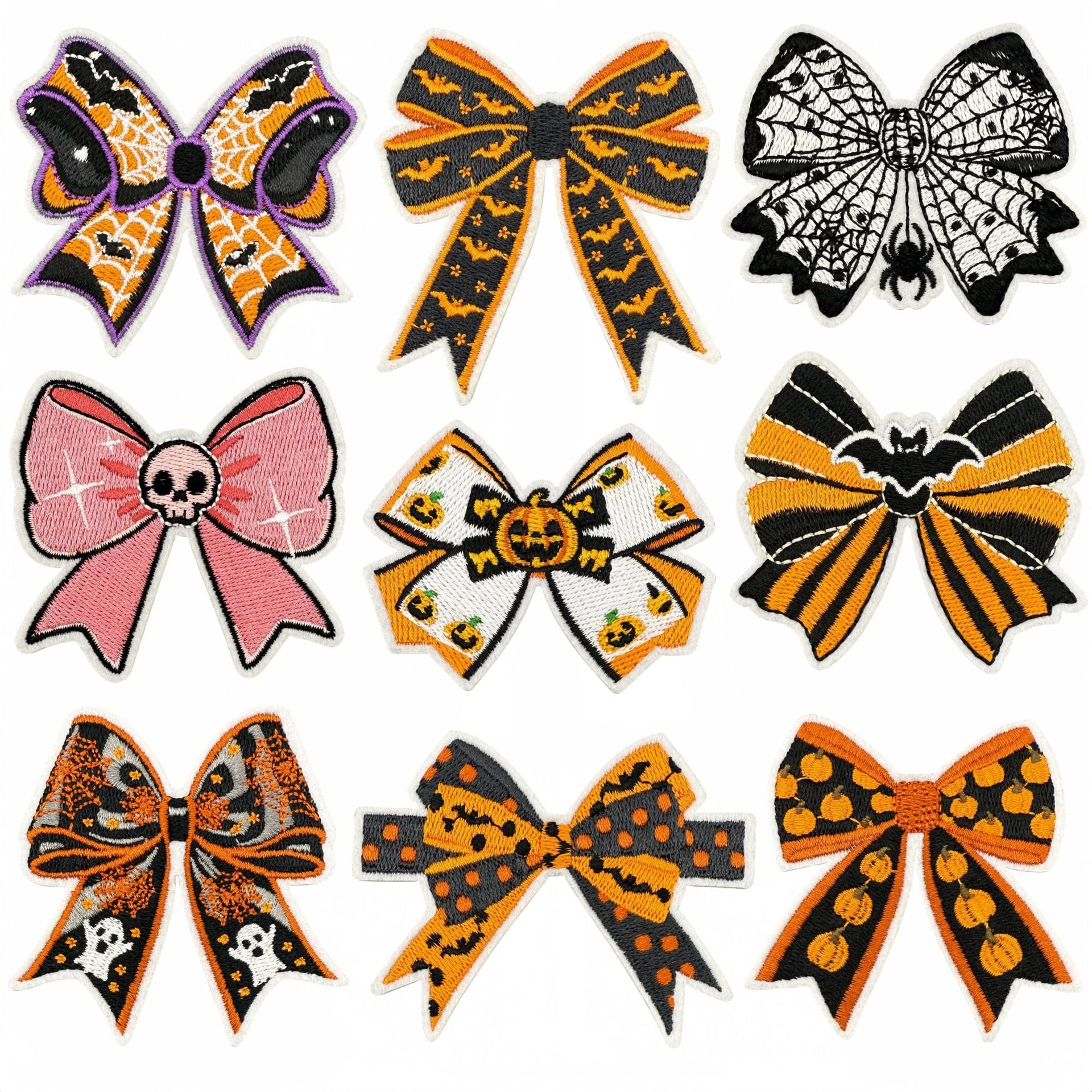 Wholesale Polyester Embroidered Bow Patch  Cartoon Design Iron On Decorative Badge For Clothing And Everyday Use