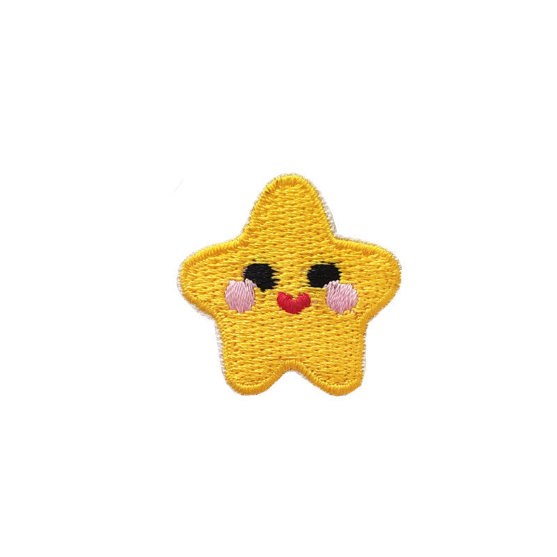 Wholesale Cute cartoon rainbow five-pointed star embroidery DIY patches
