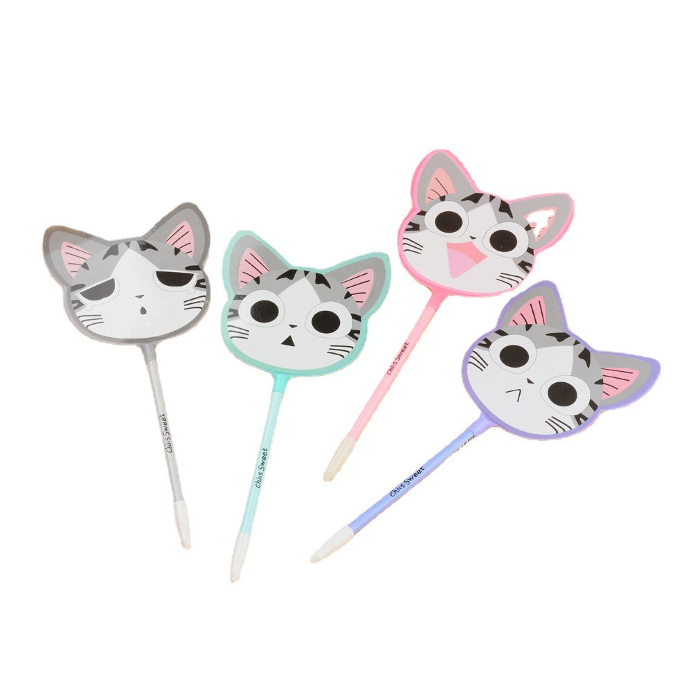 Wholesale Plastic Cartoon Cat Fan Gel Pen