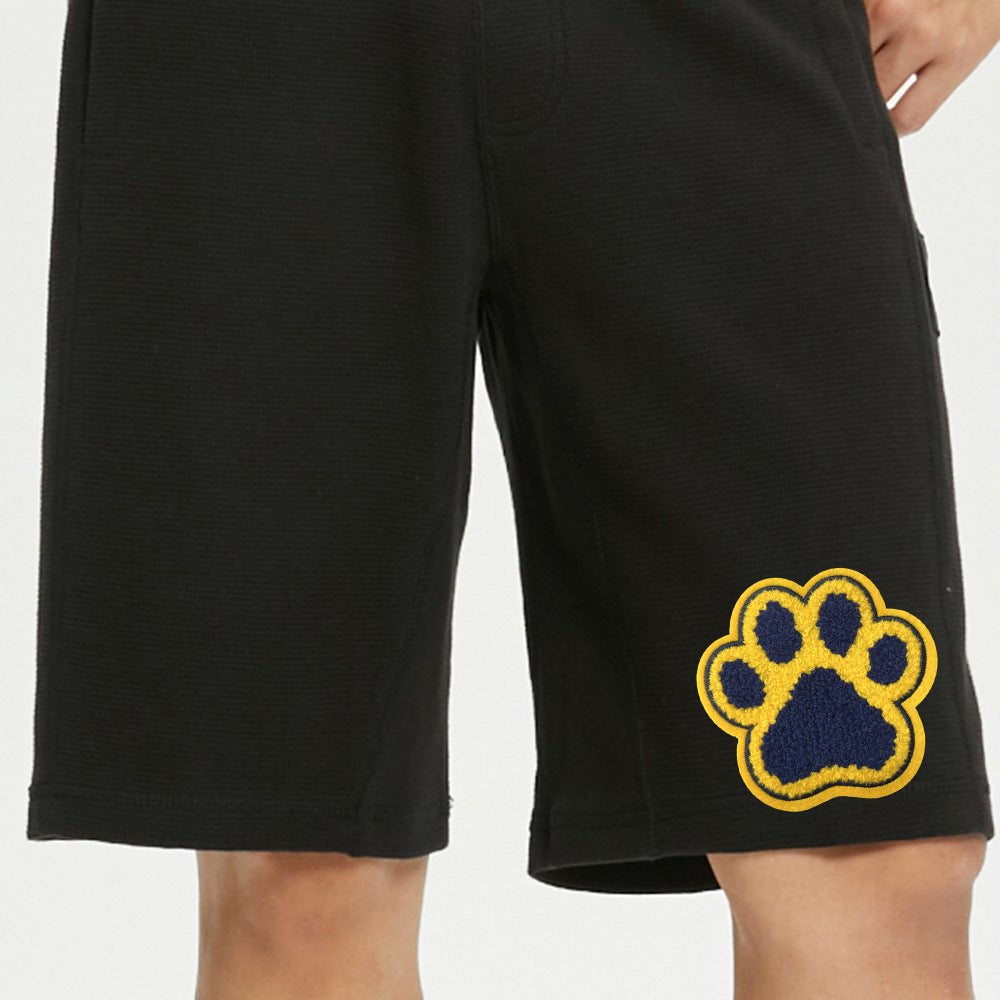 Wholesale Trendy Cat Paw Embroidered Patches Iron On DIY Towel Fabric Applique For Clothing Resale