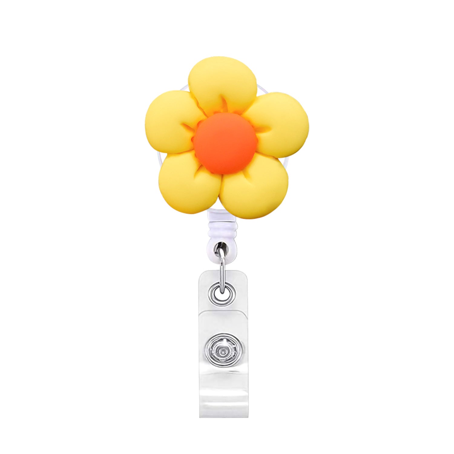 Wholesale Resin Colorful Flower Retractable Badge Scroll