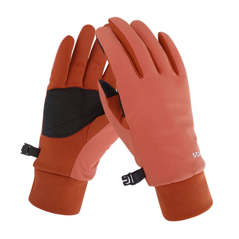 Wholesale Winter Style Solid Color Plush Insulation Polyester Glove