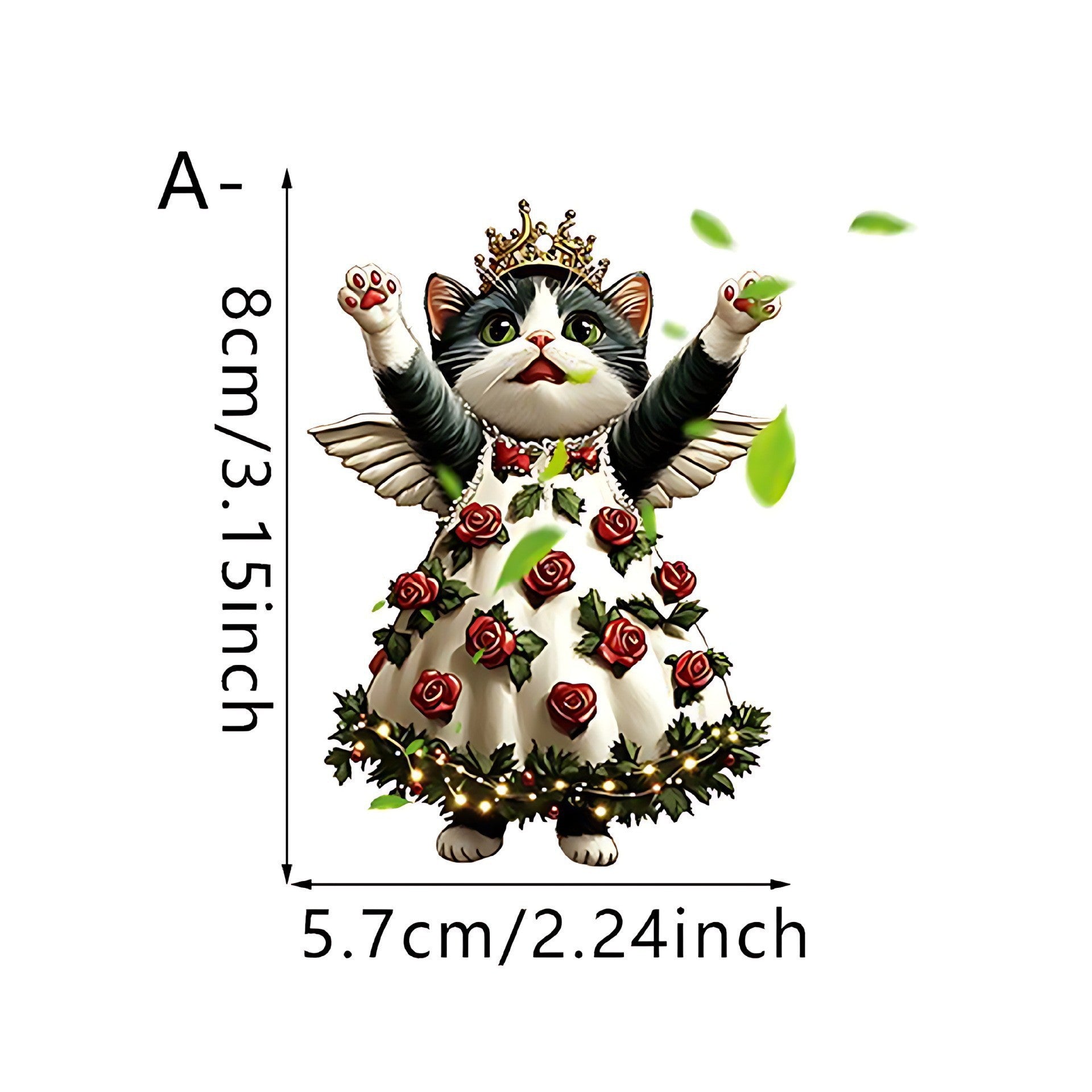 Wholesale Valentine' s Day Rose Kitten Acrylic Car Decoration