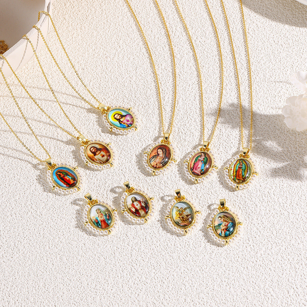 Wholesale Vintage Copper Plated 18K Hand-woven Pearl Necklace