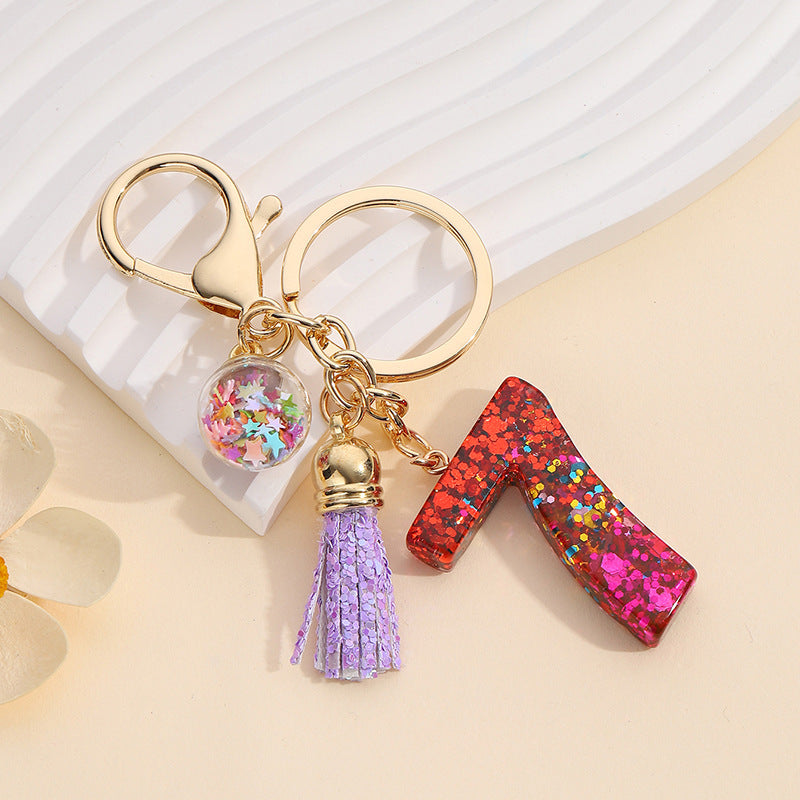 Wholesale Lucky Number Resin Keychain