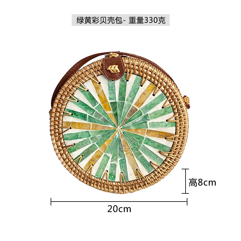 Wholesale Cross-body Colorful Shell Retro Handwoven Shoulder Bag