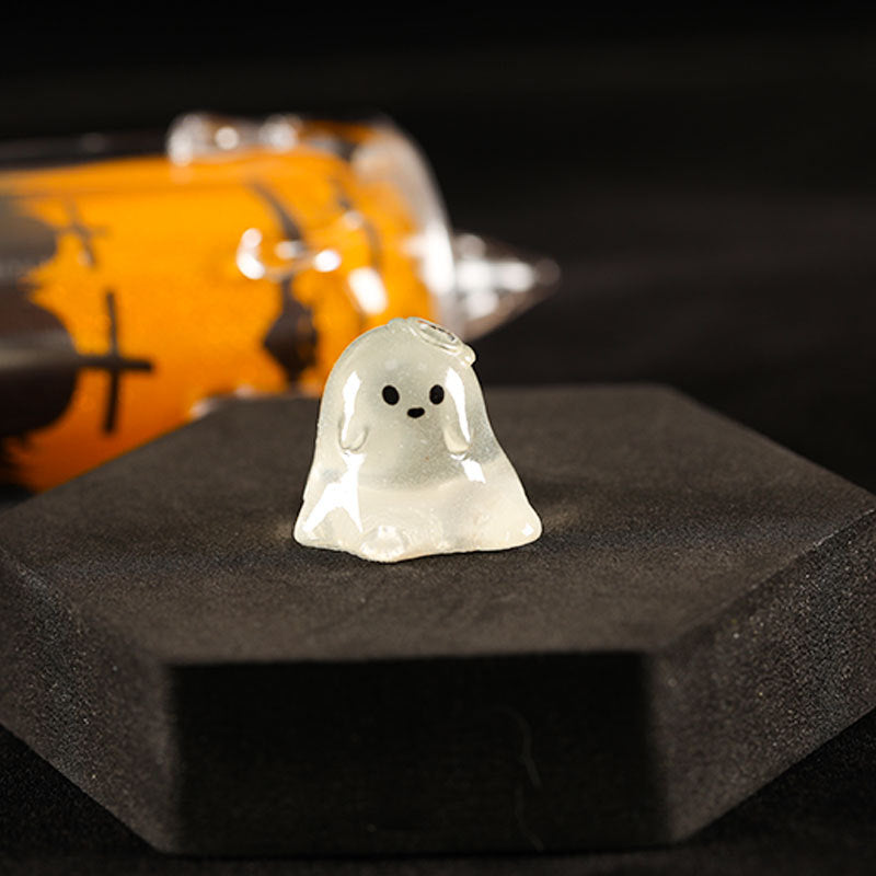 Wholesale Cute Resin  Ghost Cat Figurine – Glow-in-the-Dark DIY Pendant for Home Decor,  Party Gift,  Craft Supply
