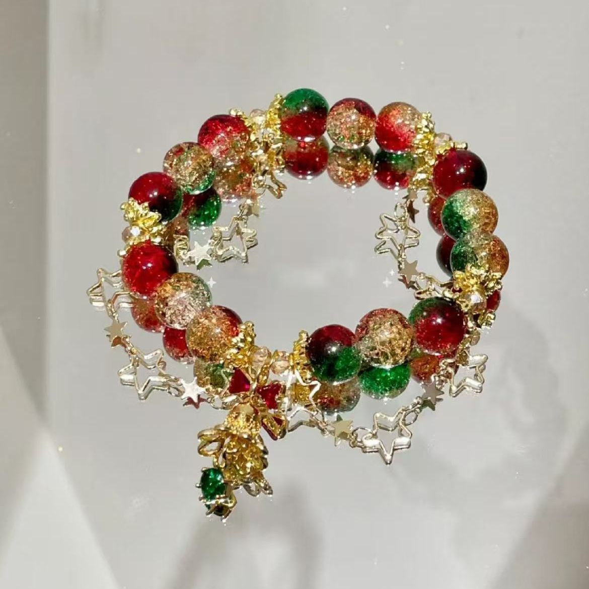 Wholesale Christmas Bow Bell Bracelet