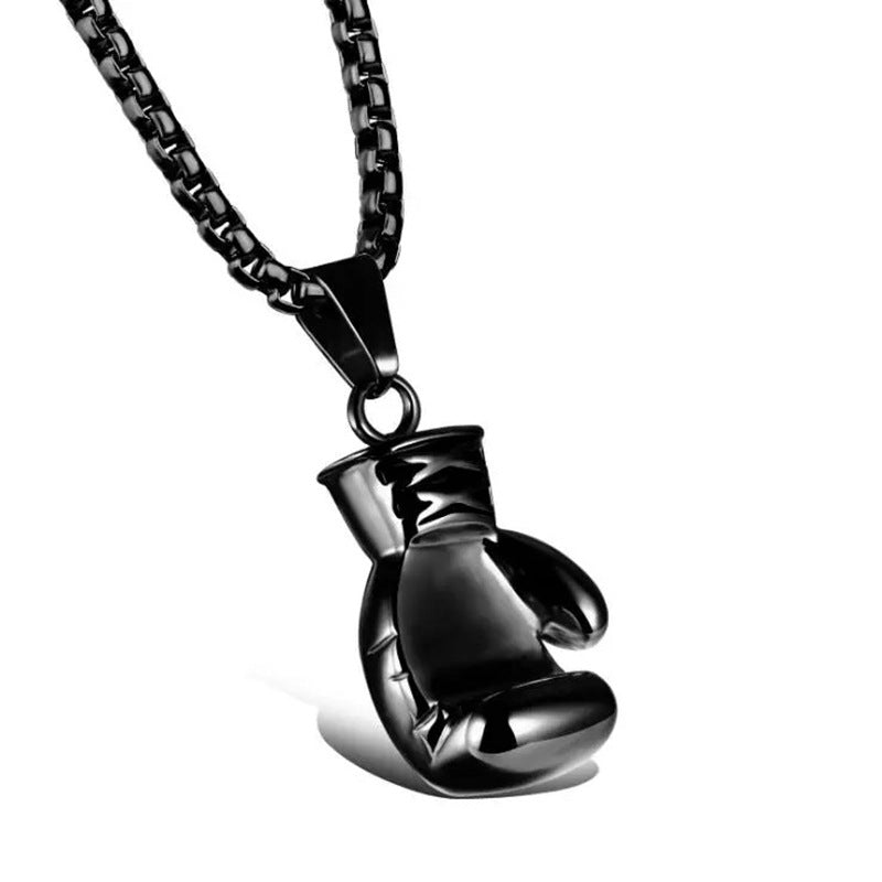 Wholesale Vintage Punk Fitness Boxing Gloves Stainless Steel Necklace