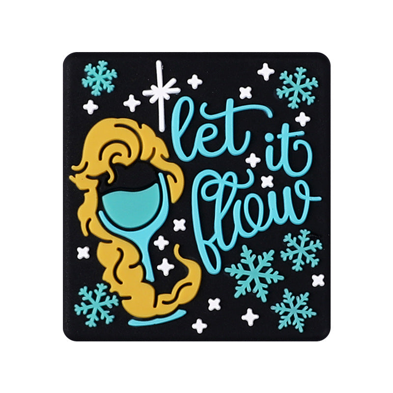 Wholesale 20pcs New cartoon letter silicone beads diy bracelet necklace loose beads accessories