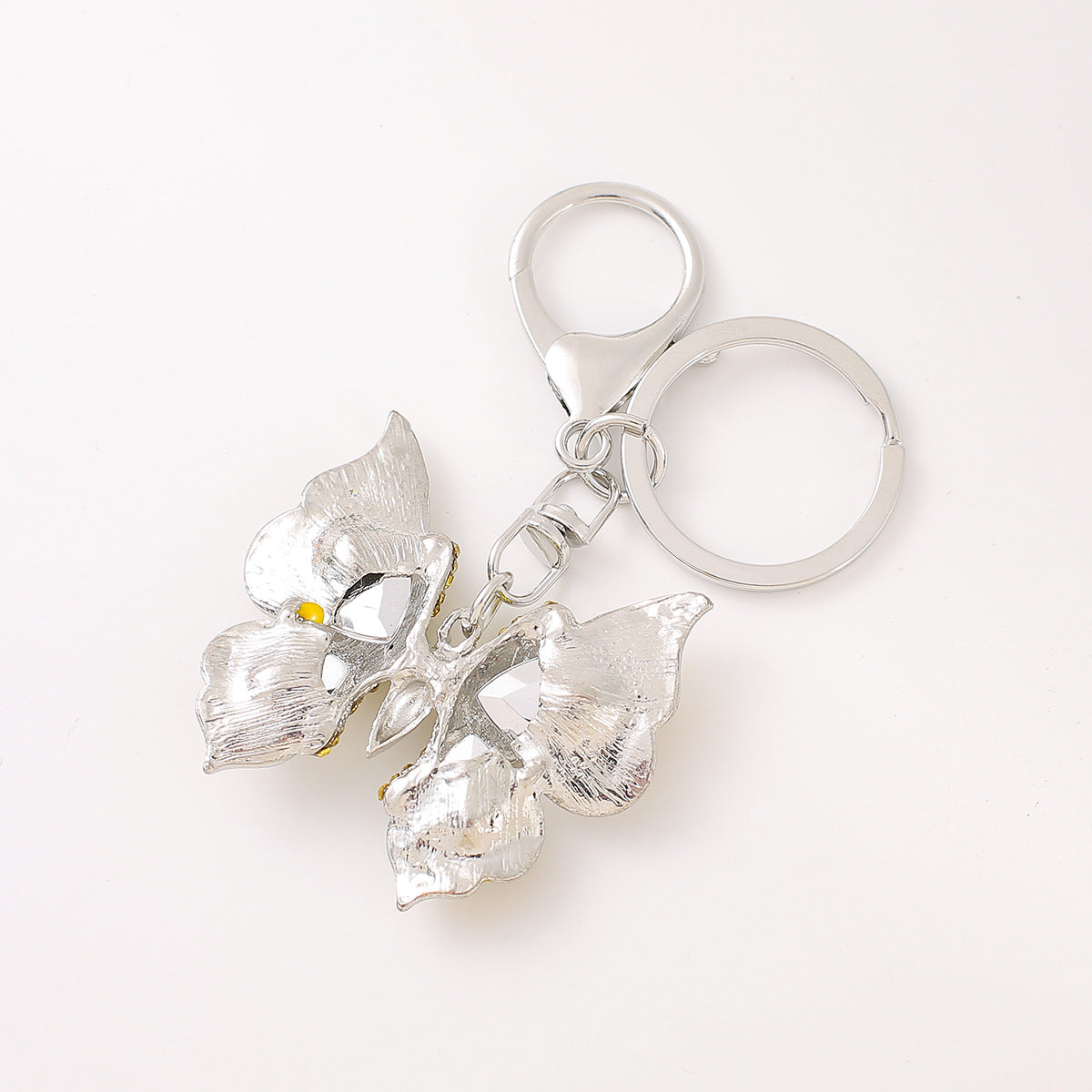 Wholesale Butterfly Diamond-encrusted Zinc Alloy Keychain