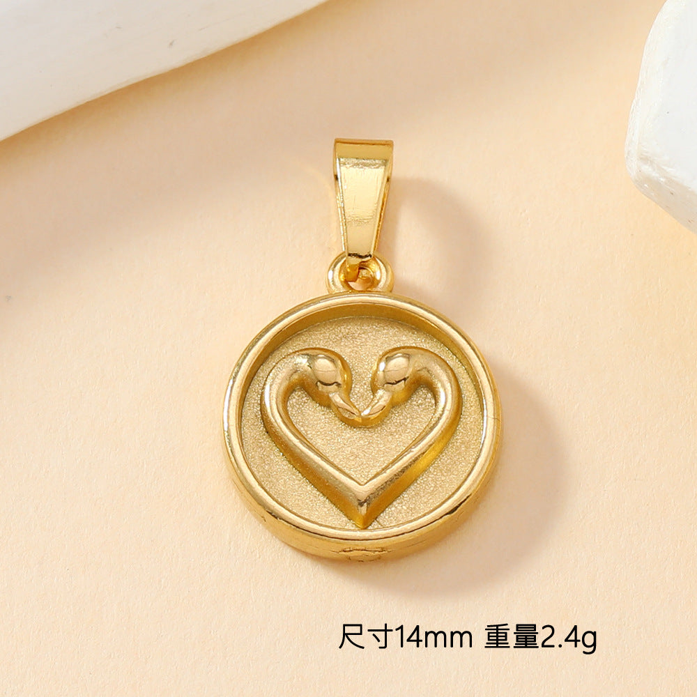 Wholesale Single Pendant Stainless Steel Love Cross Element Pendant DIY Bracelet Necklace Accessories