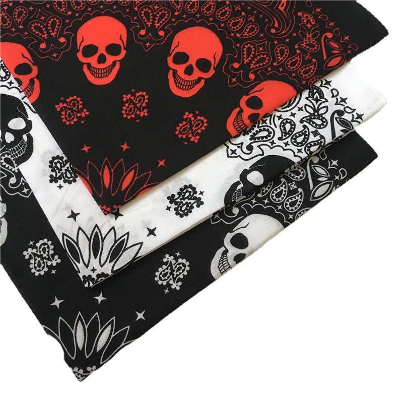 Wholesale Skull Cotton Square Scarf