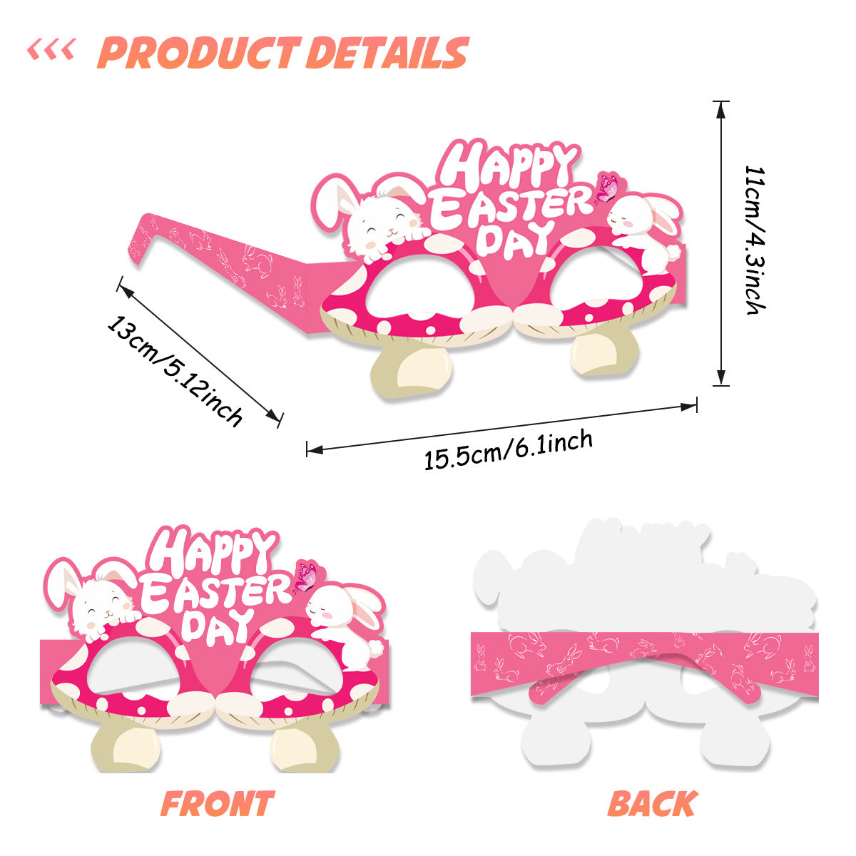 Wholesale Paper glasses for Easter party photo props