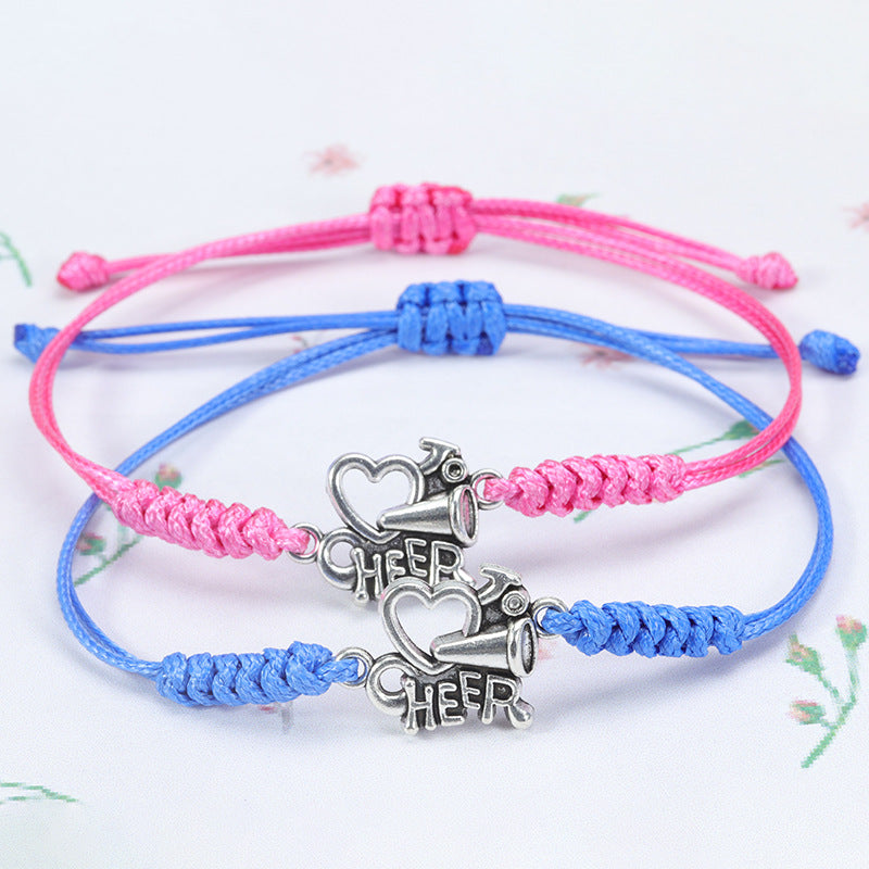 Wholesale Cheerleading Sports Cheer Wax Thread Textile Bracelet
