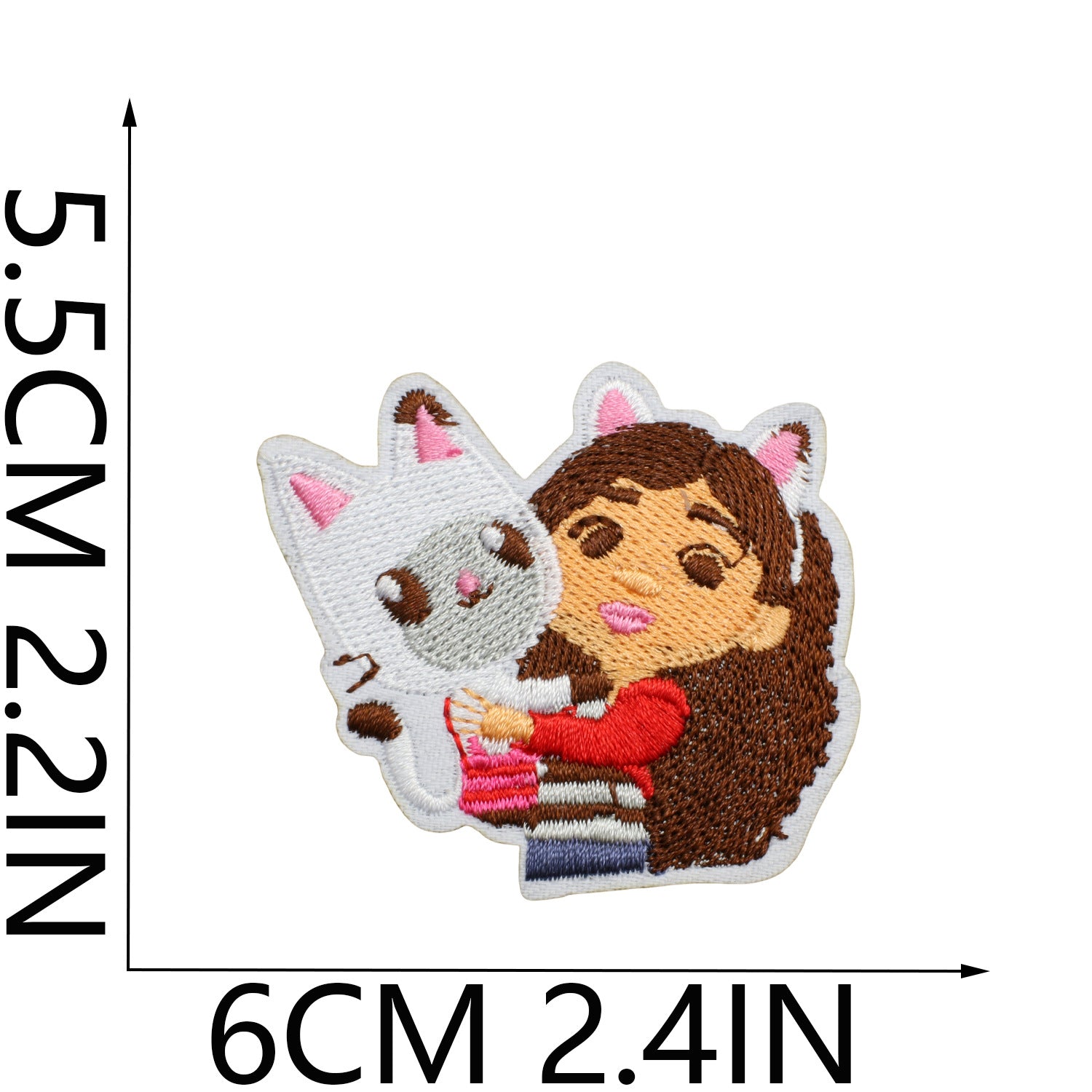 Wholesale Cute Cartoon Cat Embroidery Patch Polyester Thread Sew On Clothing Decoration Fashion Accessory For Girls Resale