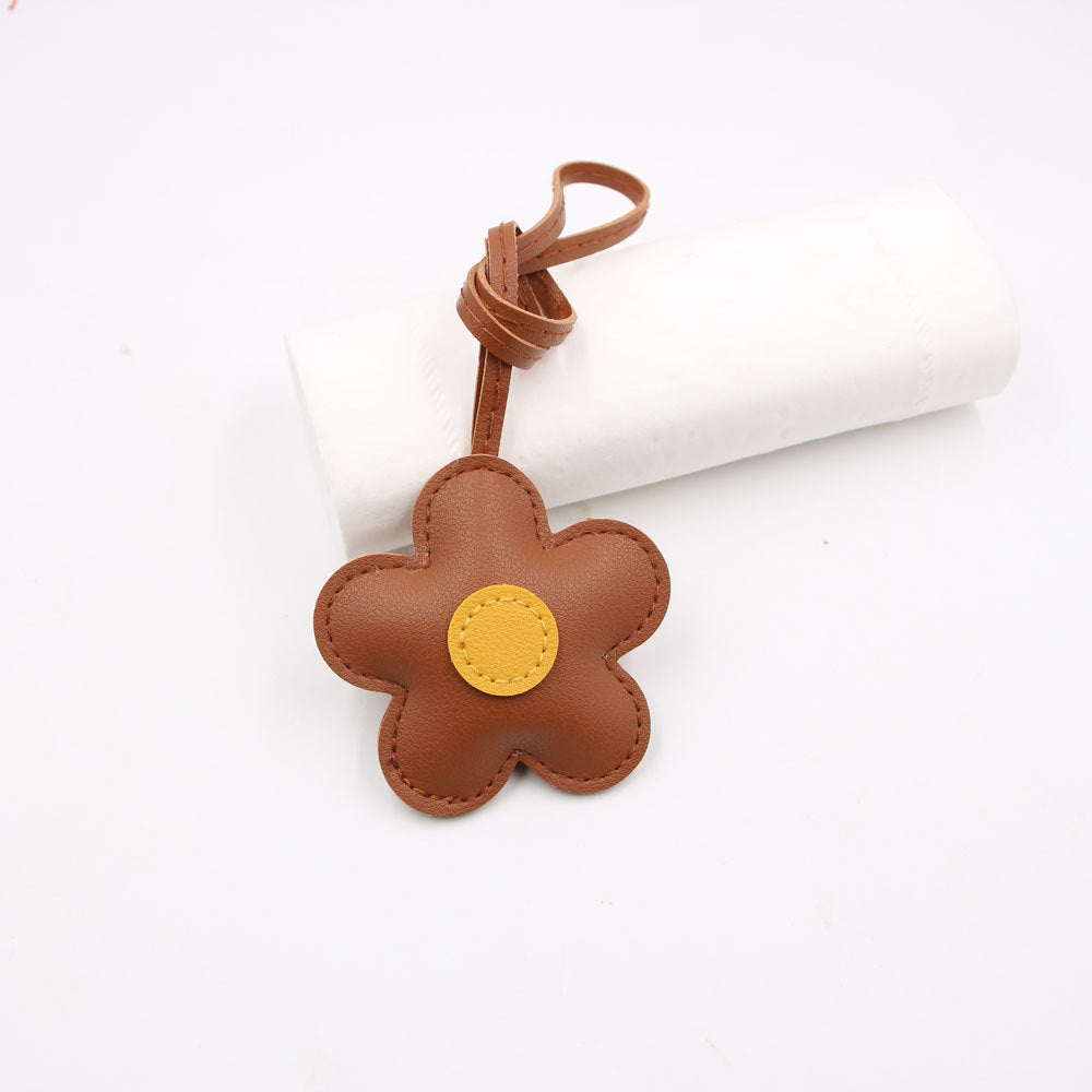 Wholesale Trendy Cherry Blossom Flower Faux Leather Bag Charm Pendant Fashion Accessory For Party Gift Boutique Resale