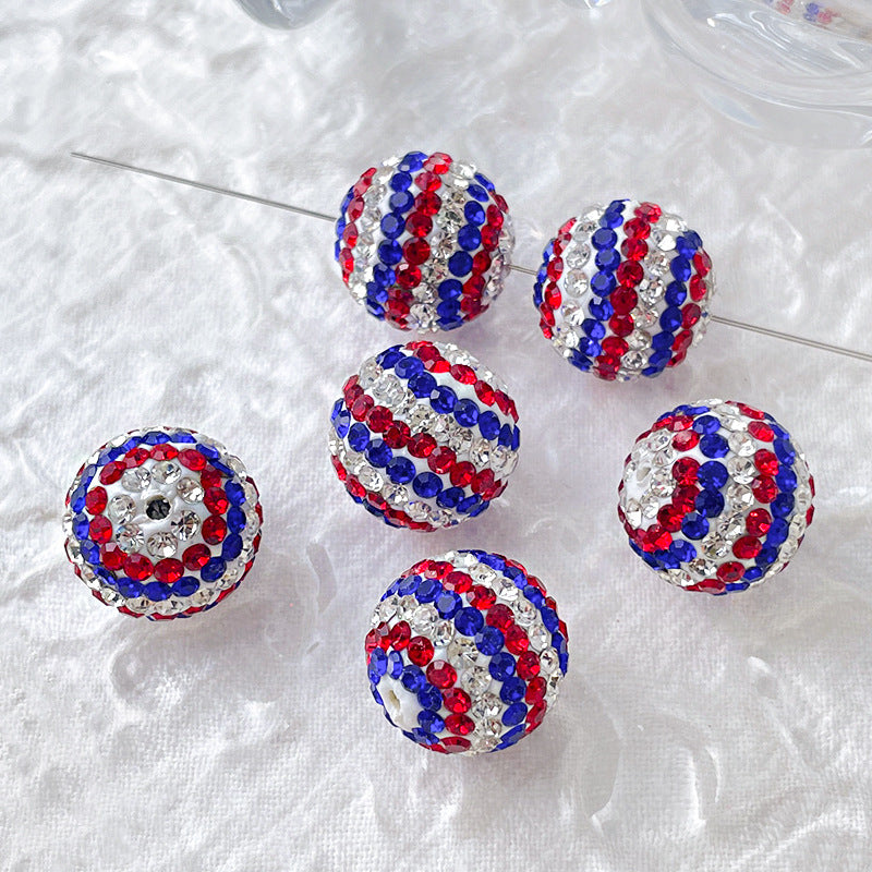 Wholesale Contrasting Black Pink and White Leopard Print Acrylic Diamond Beads