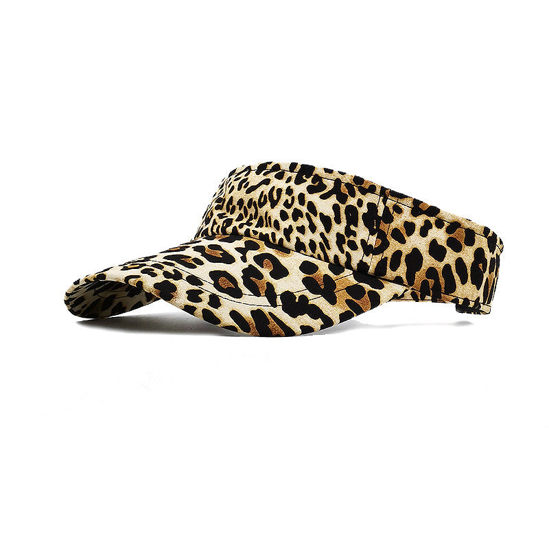 Gorro de visor de gorro de leopardo de poliéster al por mayor