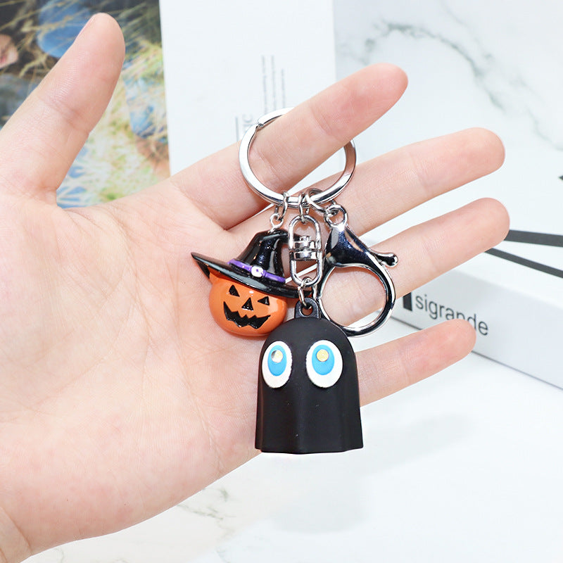 Wholesale Halloween Ghost LED Lighting Sound Keychain