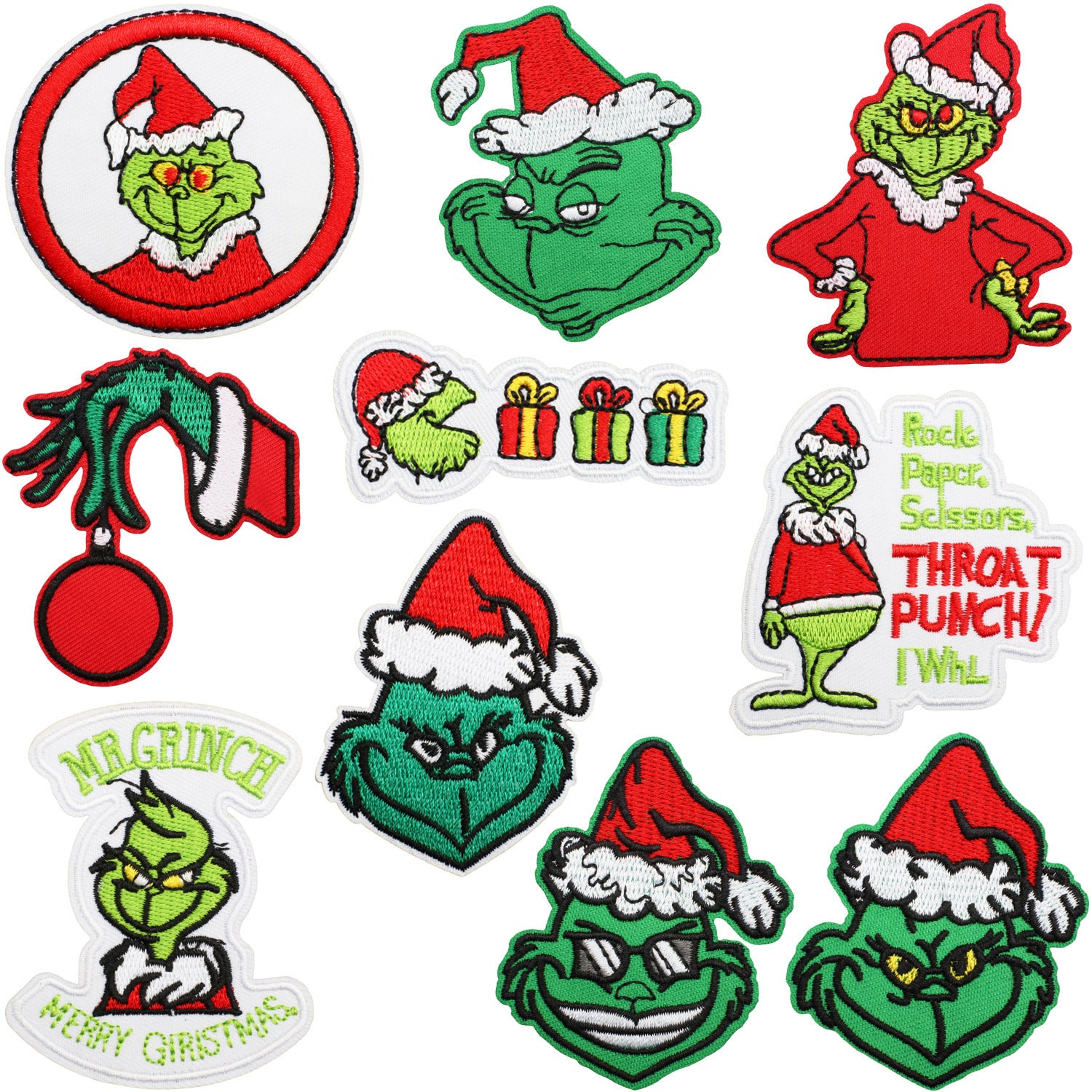 Wholesale Embroidered Christmas Patch Funny Holiday Design Polyester Thread Applique For Clothing Resale  OLY Exclusive