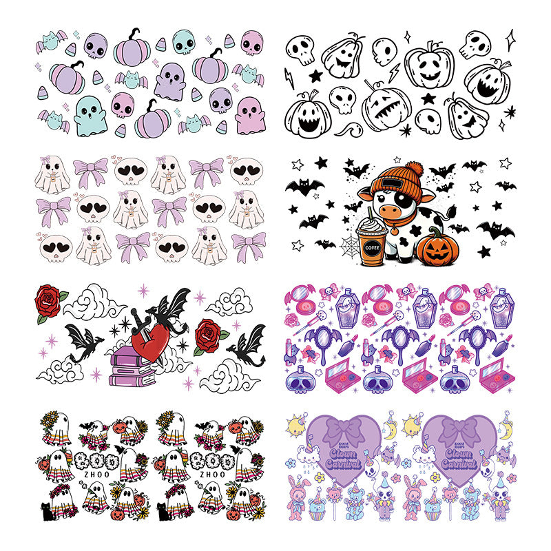 Wholesale Uv Transfer Sticker Glass Cup Crystal Label Crystal Sticker 16OZ UV DTF WRAPS