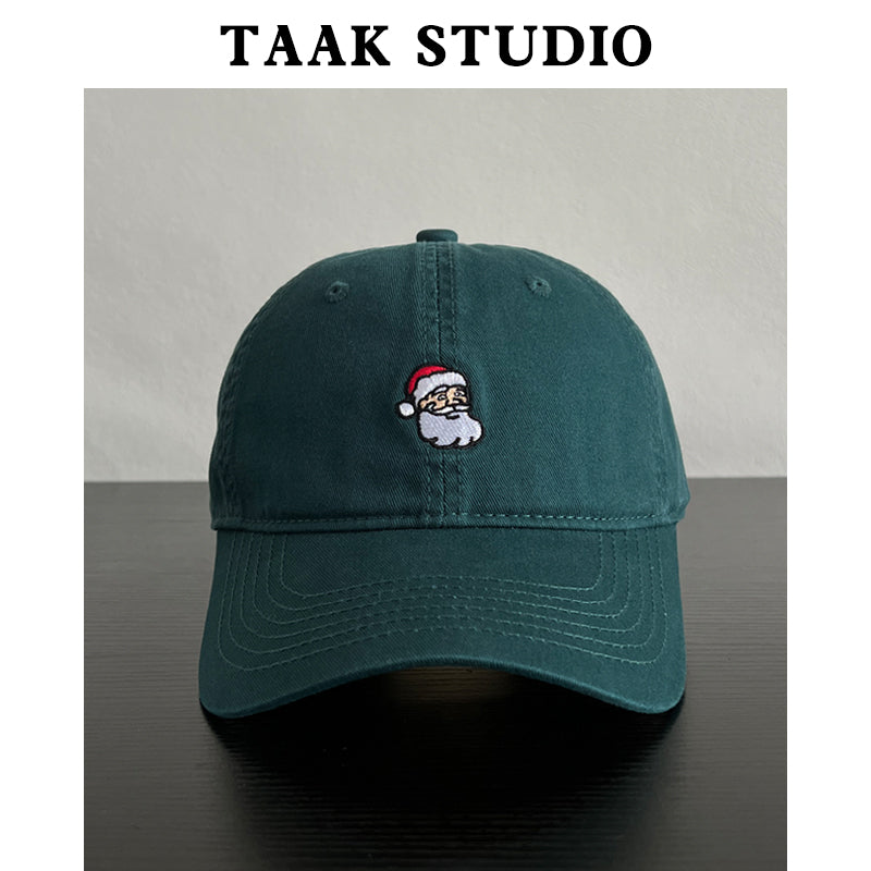 Wholesale Santa embroidery baseball cap children autumn and winter all-match red cap couple