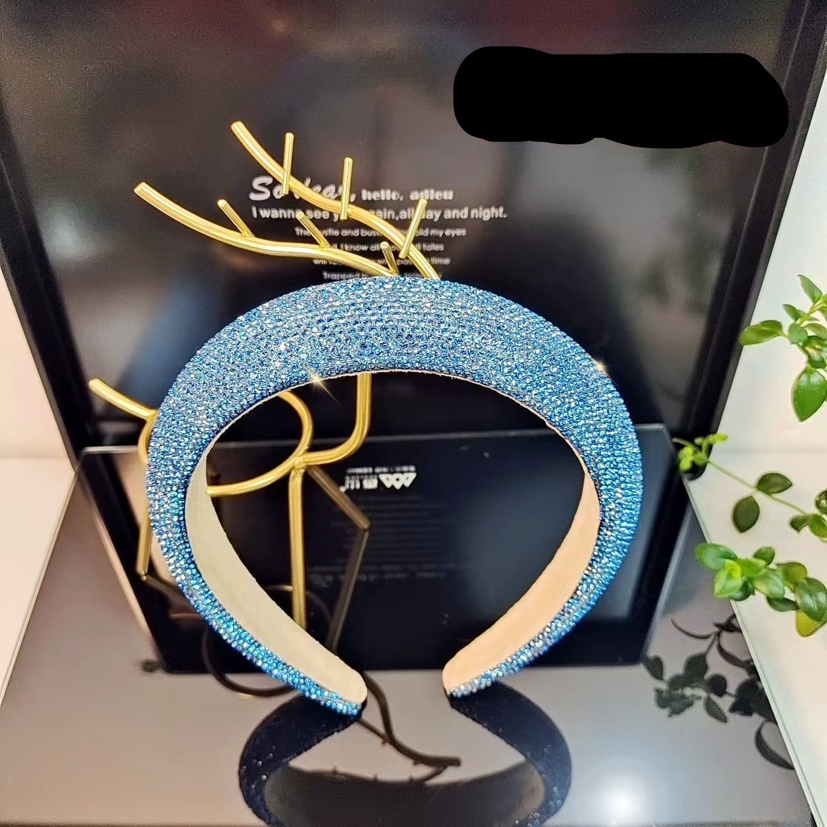 Wholesale High-grade colorful diamond high headband