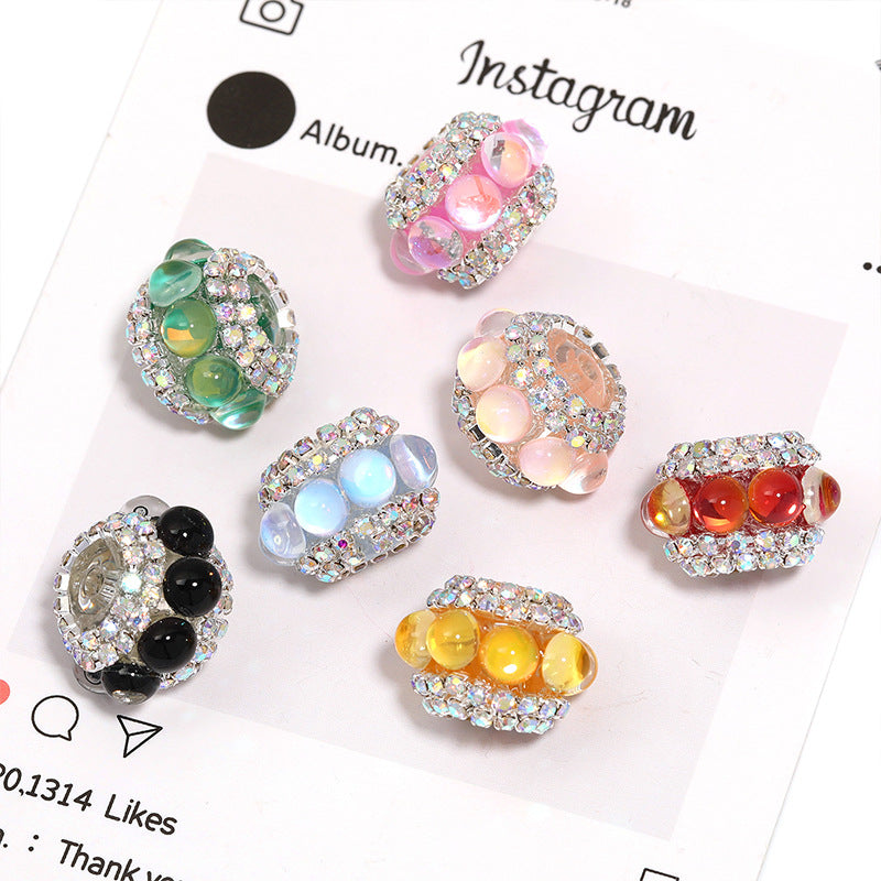 Wholesale 10pcs Transparent cat' s eye beaded fashion luxury beads