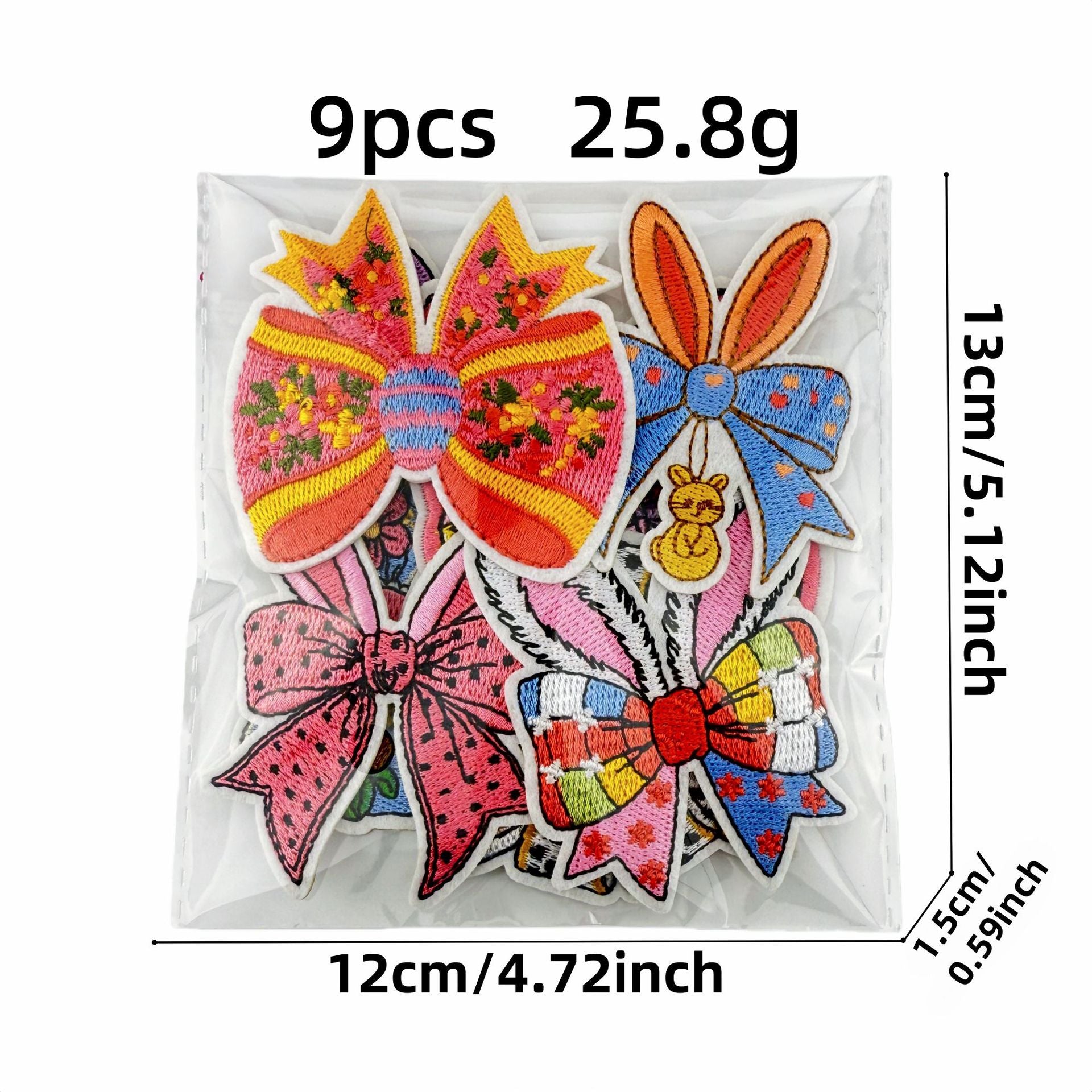 Wholesale Cloth Cartoon Bow Embroidery Patch Adhesive Iron On Decorative Applique For Bags And Clothing Everyday Use