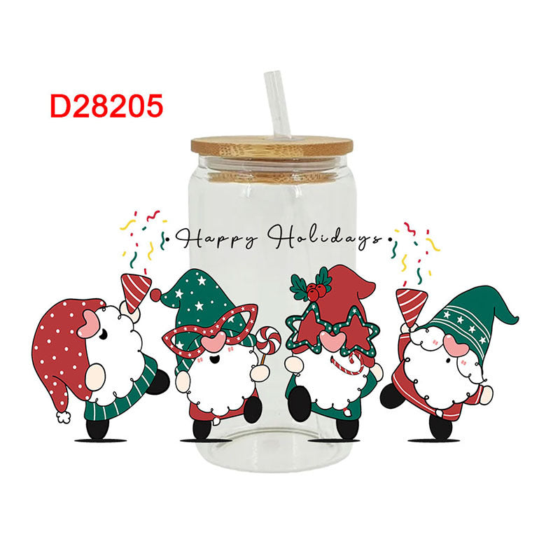 Wholesale Uv Transfer Sticker Glass Cup 16oz Cup UV DTF Wraps UV DTF Wraps