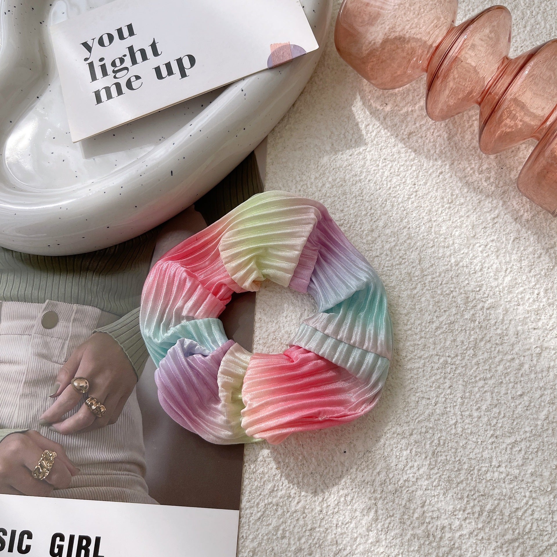 Wholesale Tie Dye Wide Edge Pressed Polyester Headband