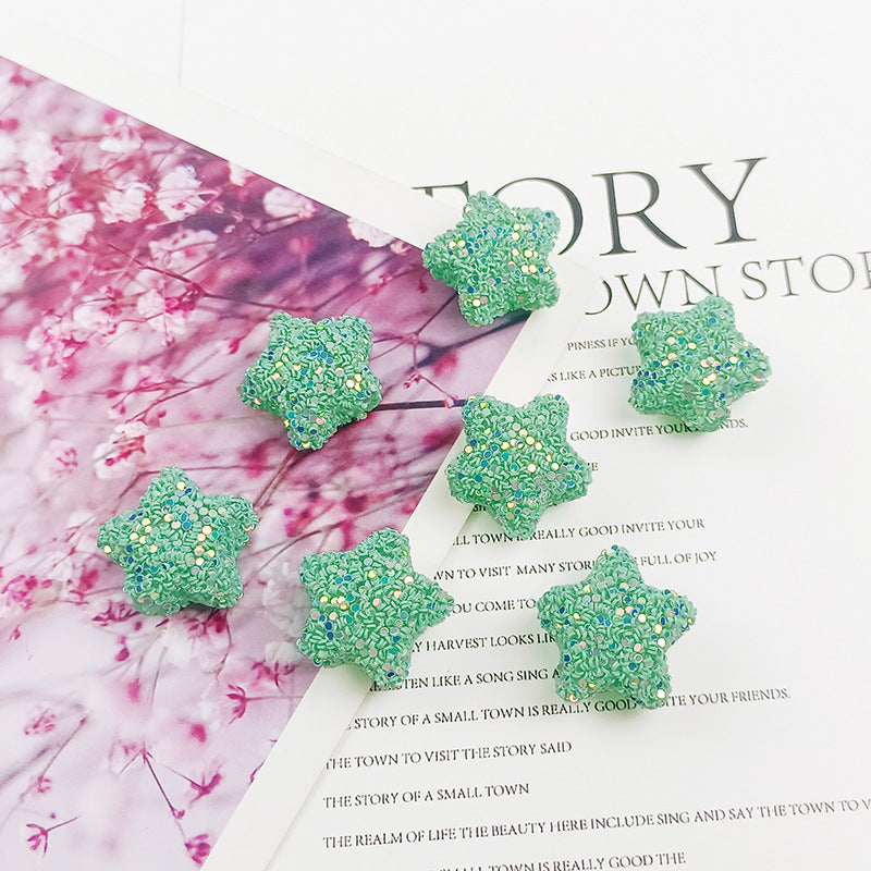 Wholesale 21MM five-pointed star sequin beads straight hole acrylic beads