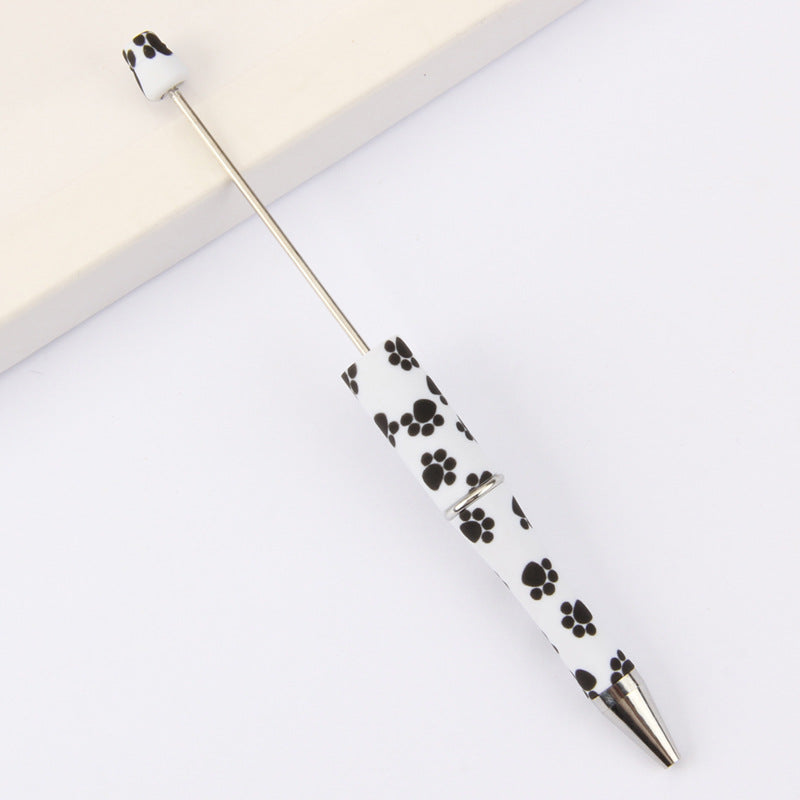 Wholesale Beadable Pens DIY for Beaded Cow Leopard Print Plastic Pen