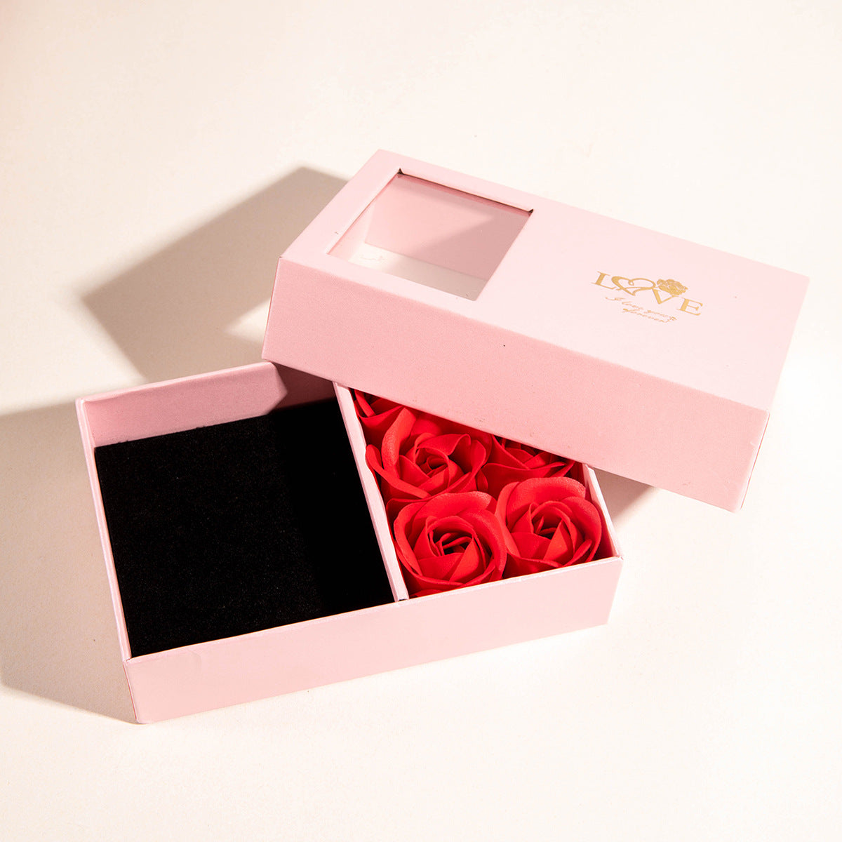 Wholesale Red Heart Geometric Crushed Stone Valentine' s Day Acrylic Necklace