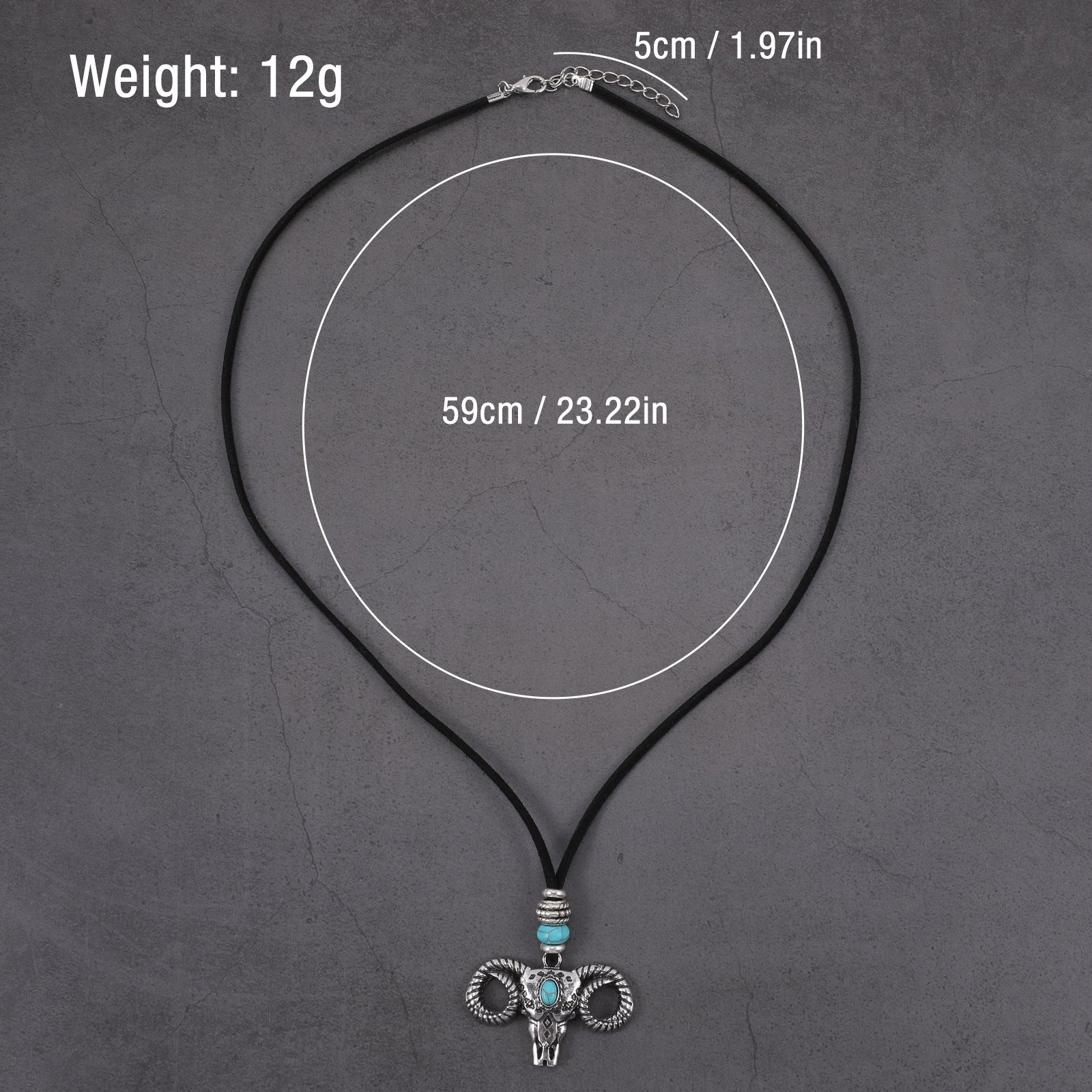 Wholesale Personalized Western style blue turquoise alloy sheep head ring