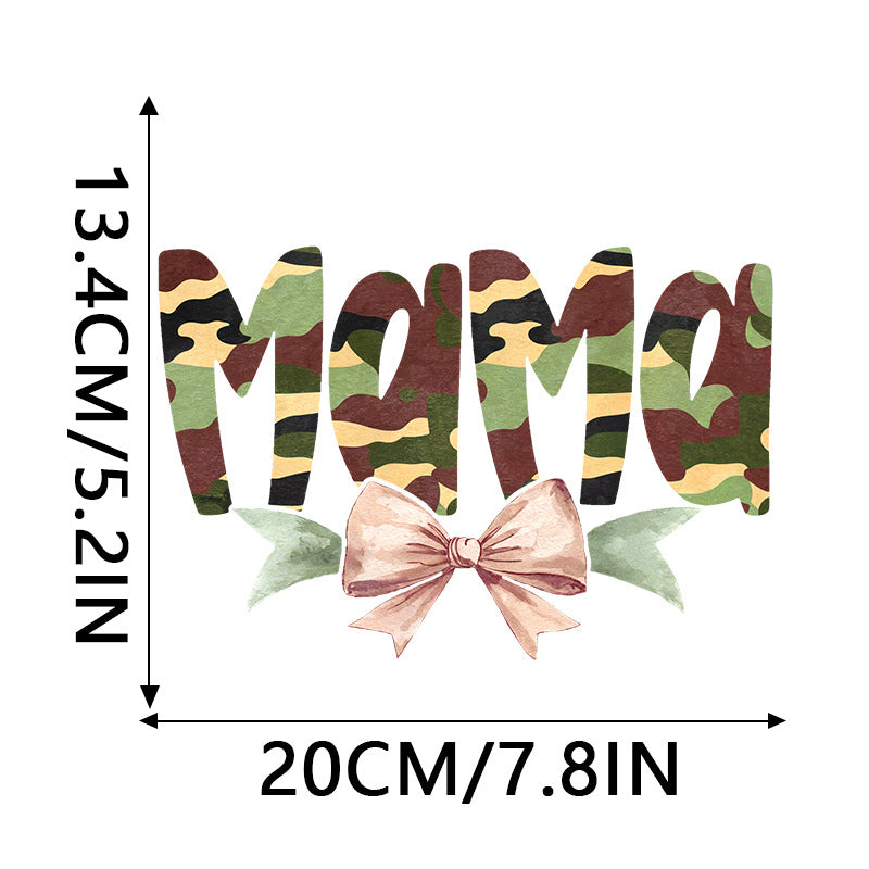 Wholesale 10pcs Leopard print bow Mother's Day UV DTF Ready to Press Transfers Wraps