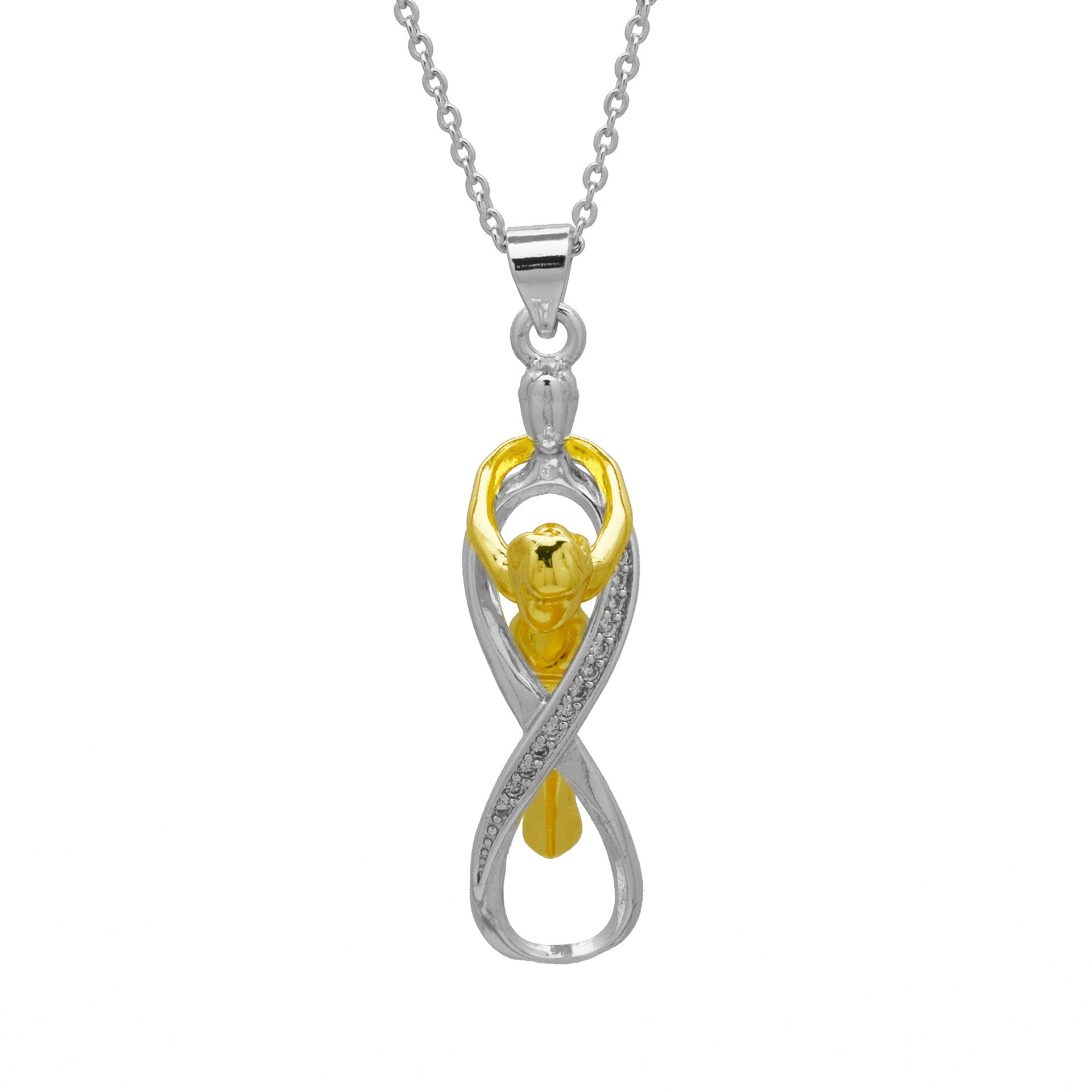 Wholesale  Stainless steel Couple Hug Pendant Necklace