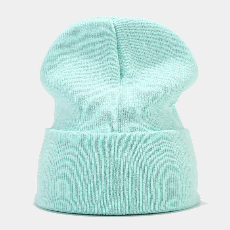 Wholesale Winter Knitted Hat Solid Color Warm Hat
