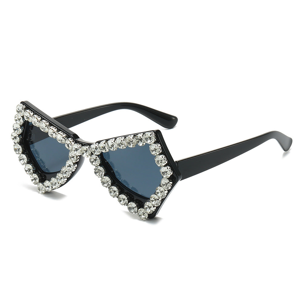 Wholesale Fashion Butterfly Inlaid Handmade Rhinestone Sunglasses