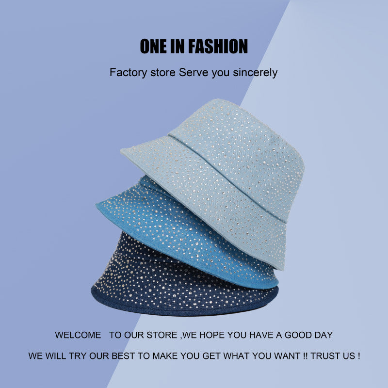 Wholesale Diamond Denim Fisherman Hat