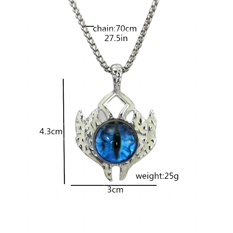 Wholesale Evil Titanium Steel Magic Eye Necklace  Devil' s Eye Men' s Alloy Pendant