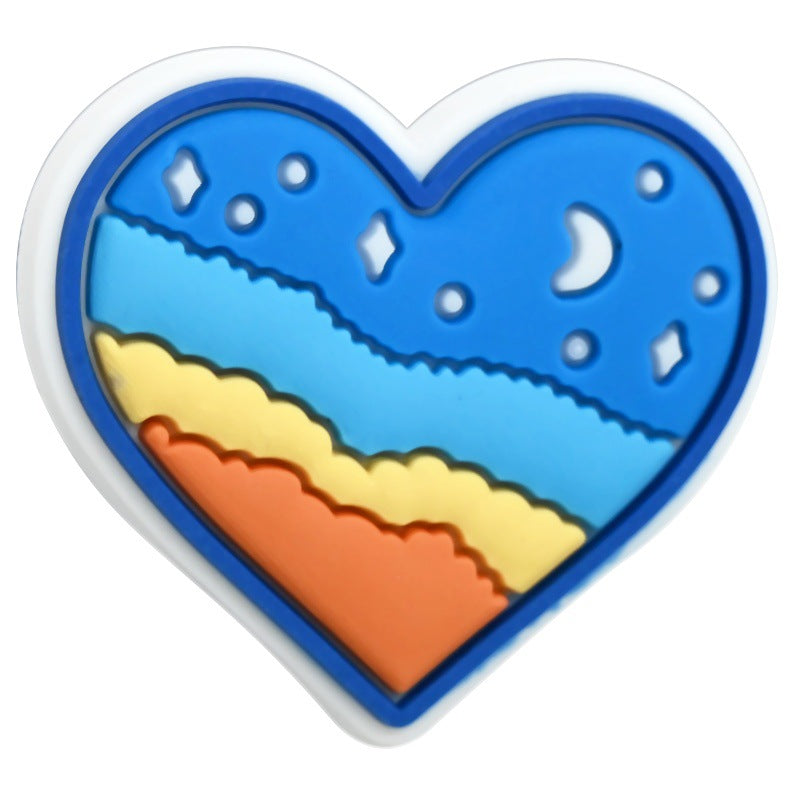 Wholesale  Random 100pcs/pack  Heart-shaped soft rubber beads