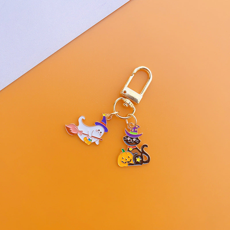 Wholesale Halloween Cartoon Imp Pumpkin Ghost Alloy Keychain